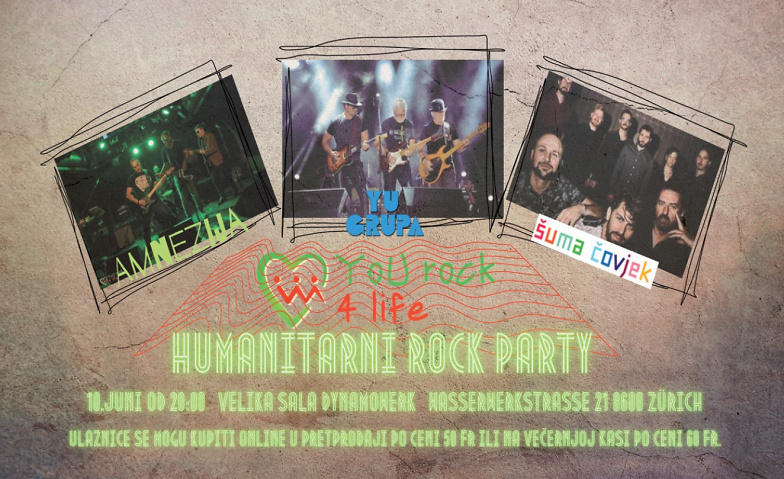Humanitarni rock party – 10.06.2023 – Yu Grupa, Šuma Čovjek, Amnezija bend
